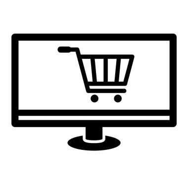 Alışveriş arabası ikonu. vektör illüstrasyonu