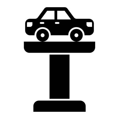 Araba park etme ikonu. Web için basit taksi aracı vektör simgeleri çizimi