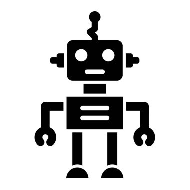 robot ikon vektör illüstrasyonu