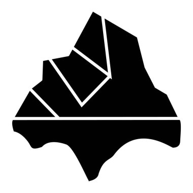 Modern siyah simgenin vektör illüstrasyonu