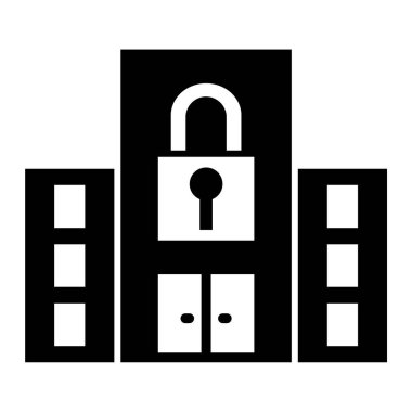 Güvenlik. Web simgesi basit illüstrasyon