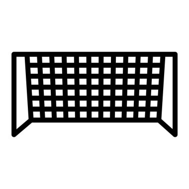 Futbol kapısı ikonu. özet spor futbolu vektör illüstrasyonu