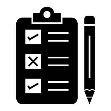 Kontrol listesi. Web simgesi basit illüstrasyon