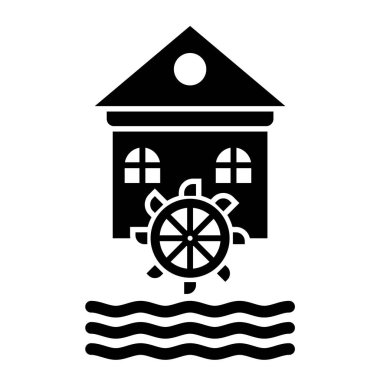 Su. Web simgesi basit illüstrasyon