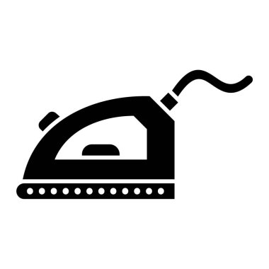 Demir vektör simgesi. Ütü işareti. buhar sembolü