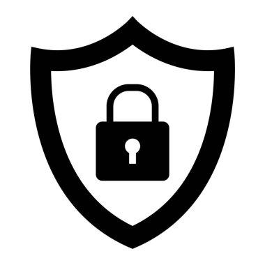 kalkan ikon vektör illüstrasyonu