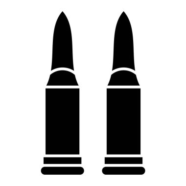 Siyah mermiler beyaz arkaplanda izole edildi