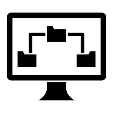 Bilgisayar. Web simgesi basit illüstrasyon