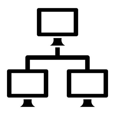 Bilgisayar ağı. Basit resimleme