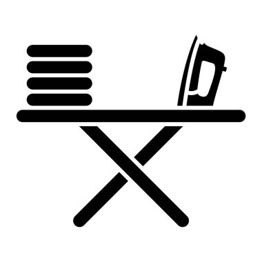 Ütü yapıyorum. Web simgesi basit illüstrasyon