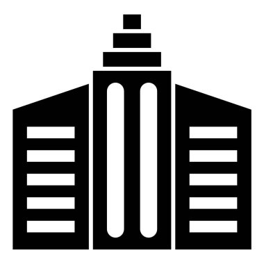 Bina. Web simgesi basit illüstrasyon