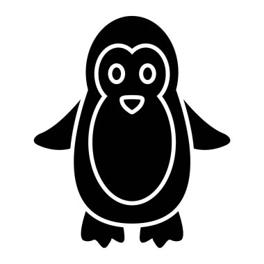 penguen simgesi, vektör basit illüstrasyon