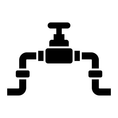 Musluk ikonu. Web için boru kapakçığı vektör simgelerinin basit çizimi