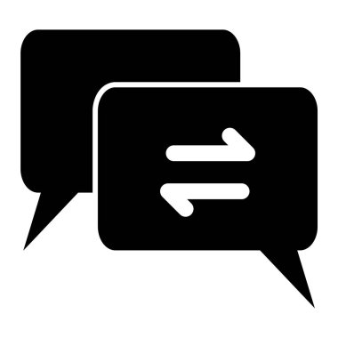 Konuş. Web simgesi basit illüstrasyon