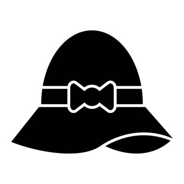 Kadın şapkası. Web simgesi basit tasarım