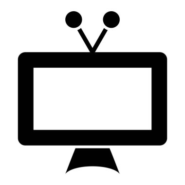 Televizyon. Web simgesi basit illüstrasyon