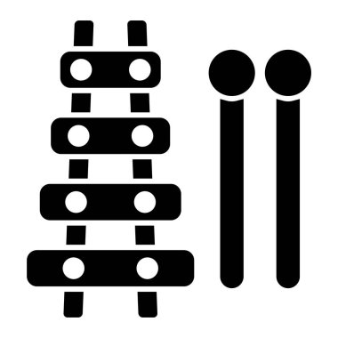 Ksilofon. Web simgesi basit tasarım