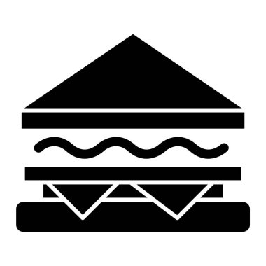 Sandviç. Web simgesi vektör illüstrasyonu