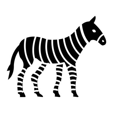 Zebra vektör illüstrasyonu, hayvan bahçesi