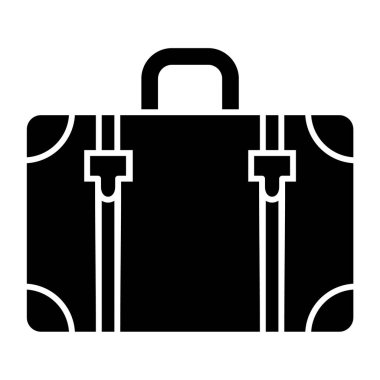 bavul ikonu vektör illüstrasyonu