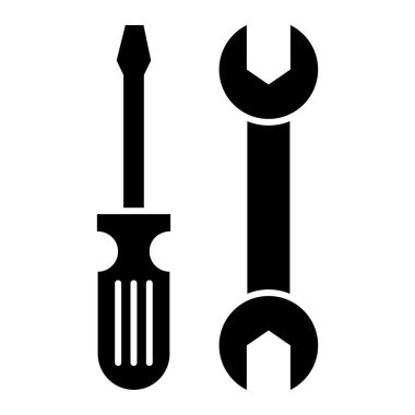 İngiliz anahtarı ve tornavida. Basit tasarım