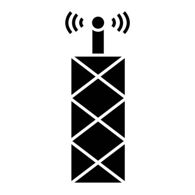 kablosuz anten simgesi. Web için Wi-Fi yönlendirici vektör simgelerinin basit çizimi