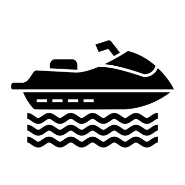 Bir yolcu gemisi simgesinin vektör çizimi