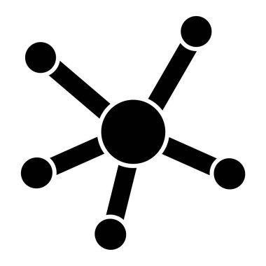 Molekül. Web simgesi basit illüstrasyon