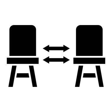 Ofis sandalyeleri ikon vektörü. İnce çizgi işareti. izole edilmiş sınır sembolü çizimi