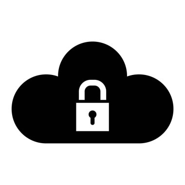 bulut güvenlik vektörü illüstrasyonu