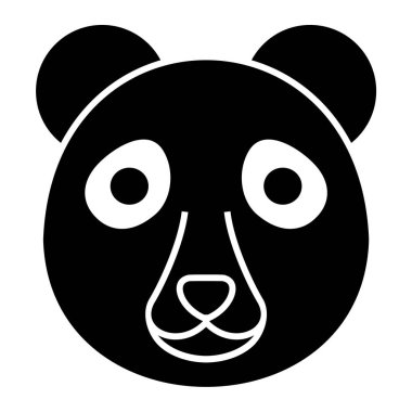 panda yüz simgesi vektör illüstrasyonu