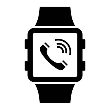 Beyaz arkaplanda akıllı saat simgesi