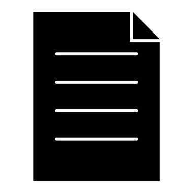 Belge. Web simgesi basit illüstrasyon