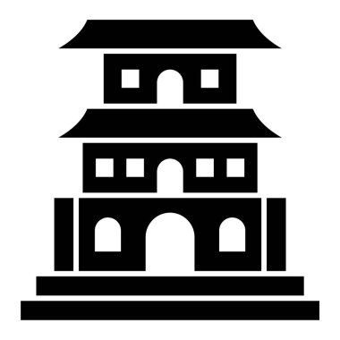 Bina. Web simgesi basit illüstrasyon