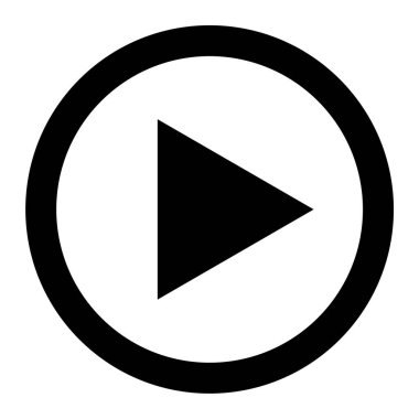 Oynat düğmesi. Basit illüstrasyon