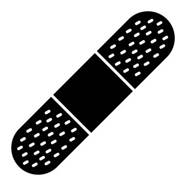 Tıbbi alçı ikonu. Web için bandaj vektör simgelerinin özet çizimi