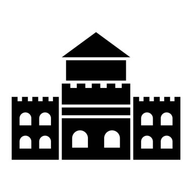 Şato. Web simgesi basit illüstrasyon