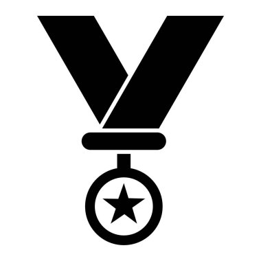 Madalya. Web simgesi basit illüstrasyon