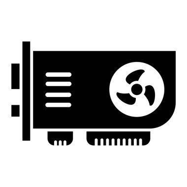 Bilgisayar işlemci simgesi. Web tasarımı için çip vektör simgelerinin basit çizimi