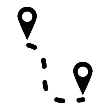 Harita işaretleyici simgesi. konum belirleyici sembol. düz tasarım biçimi.