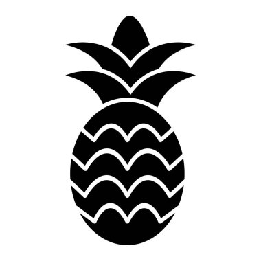 ananas ikonu vektör illüstrasyonu