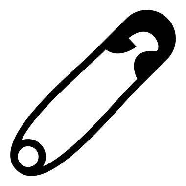 Tek izole edilmiş iğne simgesinin vektör çizimi