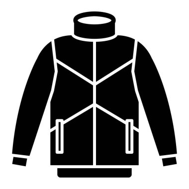 Ceket ikonu. Kıyafet vektör sembolü ve düzenlenebilir vuruşun basit bir gösterimi