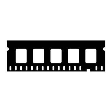 Film şeridi ikonu. Basit vektör illüstrasyonu