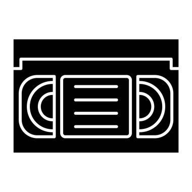 Web ve mobil uygulama tasarımınız, müzik logosu konseptiniz için beyaz arkaplanda izole edilmiş sinema simgesi vektörü