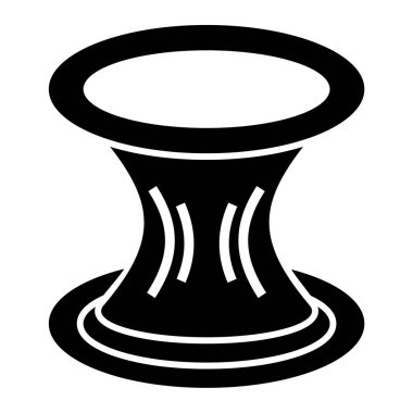 Tek bir siyah beyaz simgesinin vektör illüstrasyonu