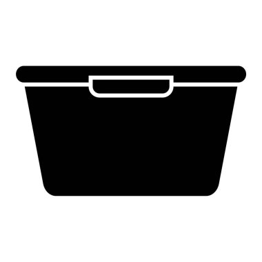 Alışveriş sepeti ikonu. Beyaz arkaplanda izole edilmiş web tasarımı için çamaşır kovası vektör simgelerinin basit çizimi