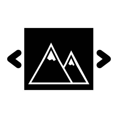 Bir dağ simgesinin vektör illüstrasyonu