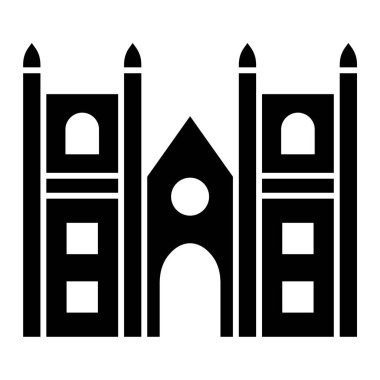 Bina. Web simgesi basit illüstrasyon