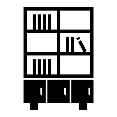 ofis kabinesi ikon vektör illüstrasyon tasarımı